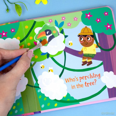 Magic Painting Book | Jungle | Just Add Water | Mess-Free Colouring Board Book for Children [KSIĄŻKA]