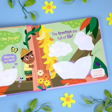 Magic Painting Book | Jungle | Just Add Water | Mess-Free Colouring Board Book for Children [KSIĄŻKA]