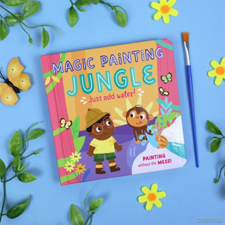 Magic Painting Book | Jungle | Just Add Water | Mess-Free Colouring Board Book for Children [KSIĄŻKA]