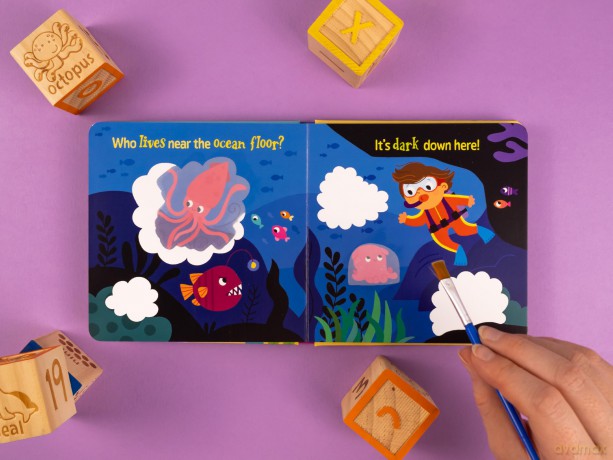 Magic Painting Book | Ocean | Just Add Water | Mess-Free Colouring Board Book for Children [KSIĄŻKA]