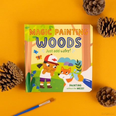 Magic Painting Book | Woods | Just Add Water | Mess-Free Colouring Board Book for Children [KSIĄŻKA]