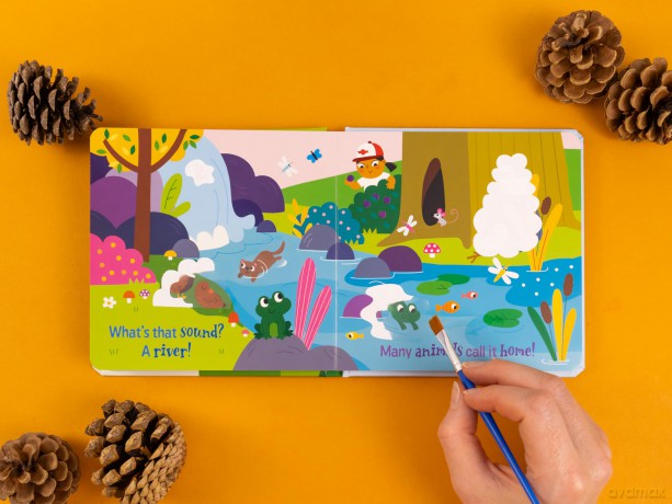 Magic Painting Book | Woods | Just Add Water | Mess-Free Colouring Board Book for Children [KSIĄŻKA]