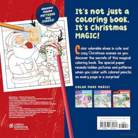 Magic Paper Coloring Book: Merry Christmas!: Discover Hidden Patterns and Images! - Natascha Pitz [KSIĄŻKA]