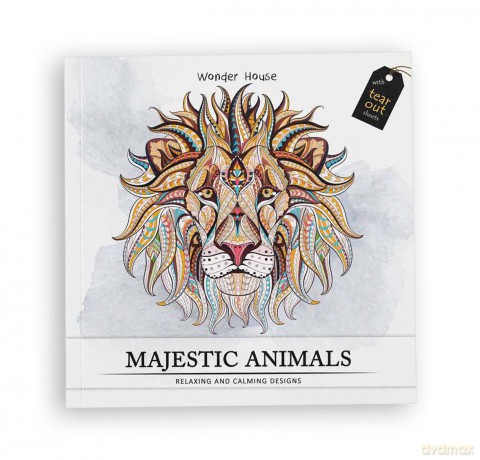 Majestic Animals: Colouring Books for Adults with Tear Out Sheets [KSIĄŻKA]