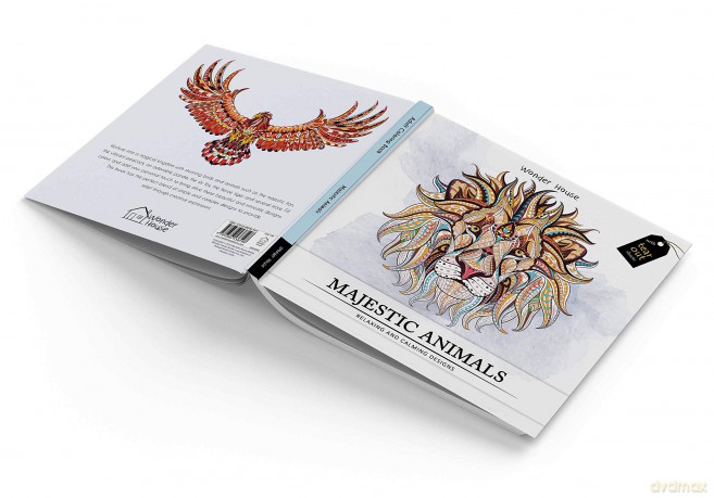 Majestic Animals: Colouring Books for Adults with Tear Out Sheets [KSIĄŻKA]