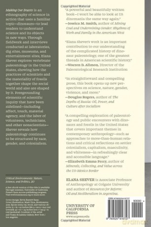 Making Our Beasts: Paleontology in the United States: 20 (Critical Environments: Nature, Science, and Politics) - Elana Shever [KSIĄŻKA]