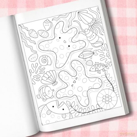 Mangatopia Sea Creatures: A Cute Underwater Colouring Book of Anime and Manga: 7 (Mangatopia Colouring Books, 7) - Liv Wan [KOMIKS]
