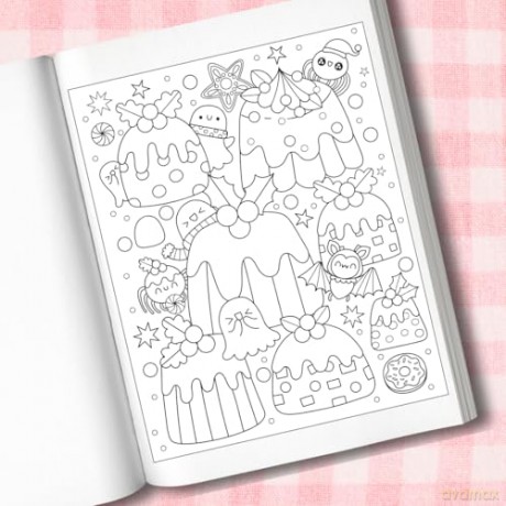 Mangatopia Spoopy Christmas: A cute festive colouring book of anime and manga, the perfect gift for Christmas: 8 (Mangatopia Colouring Books, 8) - Liv Wan [KOMIKS]
