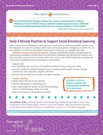 Mindful Classrooms: Daily 5-minute Practices to Support Social-emotional Learning, PreK to Grade 5 (Free Spirit Professional(tm)) - James Butler [KSIĄŻKA]