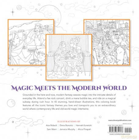 Modern Magic: A Contemporary Fantasy Coloring Book (Adult Coloring) - Ana Bidault [KSIĄŻKA]