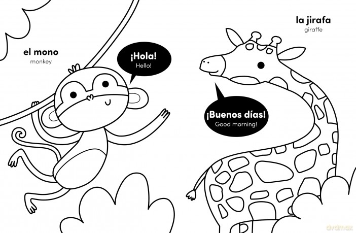 My First Spanish-English Bilingual Colouring Book (My First Colouring Book) - Sam Hutchinson [KSIĄŻKA]