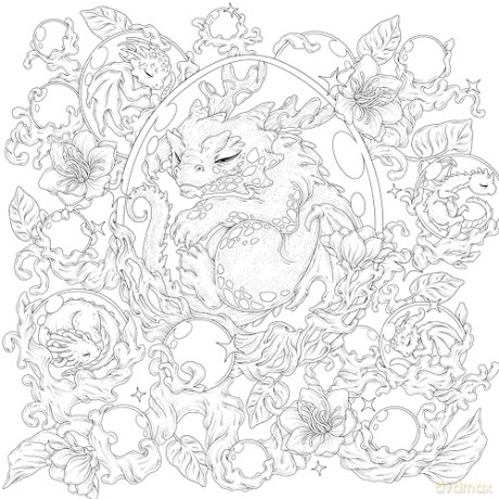 Mythographic Color and Discover: Dragonspell: An Artist's Coloring Book of Magical Realms and Epic Journeys - Joseph Catimbang [KSIĄŻKA]