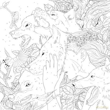 Mythographic Color and Discover: Wolf Moon: An Artist's Coloring Book of Moonlit Animalia - Gloria Shugleva [KSIĄŻKA]
