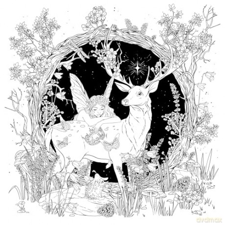 Mythographic Color and Discover: Wolf Moon: An Artist's Coloring Book of Moonlit Animalia - Gloria Shugleva [KSIĄŻKA]