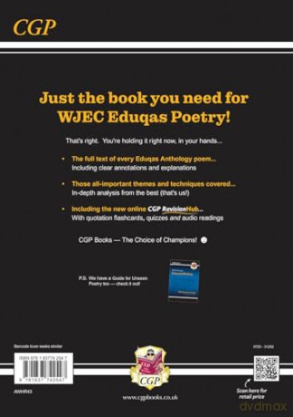 New GCSE English WJEC Eduqas Anthology Poetry Guide with CGP RevisionHub (for exams from 2027) (CGP WJEC Eduqas GCSE Poetry) - CGP Books [KSIĄŻKA]
