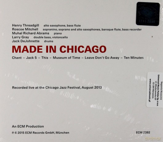 Jack DeJohnette: Made In Chicago [CD]