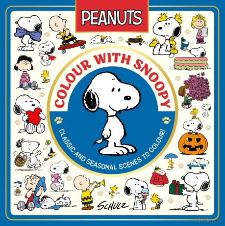 Official Peanuts: Colour with Snoopy: ALL NEW, celebrating 75 years of Peanuts, a collection of classic colourings for fans of the film, comics and tv shows - Charles M. Schulz [KSIĄŻKA]