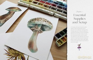 Painting Woodland Watercolors: Learn to Paint Beautiful Mushrooms, Animals, Insects, and Other Forest Wonders - Rita Gould [KSIĄŻKA]