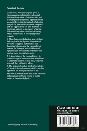 Partial Differential Equations - E. T. Copson [KSIĄŻKA]
