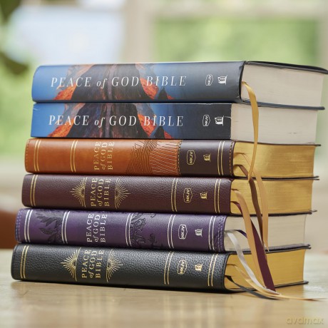 Peace of God Bible: Discover and Experience God's Shalom Throughout the Bible (NKJV Black Genuine Leather, Red Letter, Comfort Print) - Jeremiah J. Johnston PhD [KSIĄŻKA]