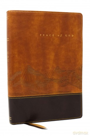 Peace of God Bible: Discover and Experience God's Shalom Throughout the Bible (NKJV, Brown Leathersoft, Red Letter, Comfort Print) - Jeremiah J. Johnston PhD [KSIĄŻKA]