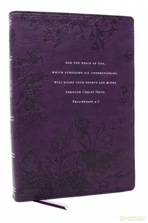 Peace of God Bible: Discover and Experience God's Shalom Throughout the Bible (NKJV, Purple Leathersoft, Red Letter, Comfort Print) - Jeremiah J. Johnston PhD [KSIĄŻKA]