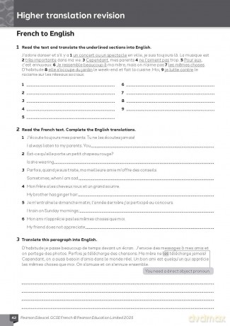 Pearson Edexcel GCSE French Vocabulary, Grammar and Translation Workbook (GCSE MFL 2024 for Edexcel) - Tom Hockaday [KSIĄŻKA]