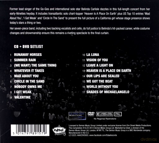 Belinda Carlisle: Access All Areas [CD]+[DVD]