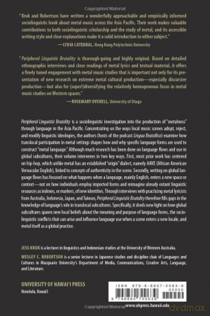 Peripheral Linguistic Brutality: Metal Languaging in the Asia Pacific (Asia Pop!) - Kruk Jess Kruk [KSIĄŻKA]