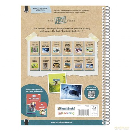 Phonic Books The Fact Files 2 Activities: Adjacent consonants and consonant digraphs, and alternative spellings for vowel sounds (Phonic Books Catch-up Decodable Readers) - Phonic Books [KSIĄŻKA]