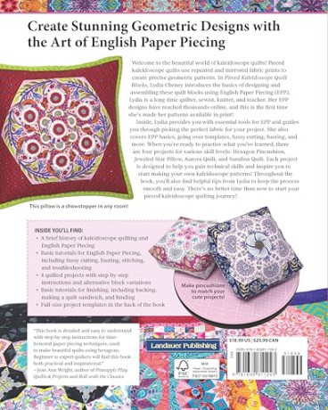Pieced Kaleidoscope Quilt Blocks: Stunning Designs and Endless Inspiration for Fussy Cut EPP Patchwork - Lydia Cheney [KSIĄŻKA]