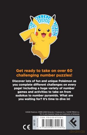 Pokémon Number Puzzles: New for 2026! A fun new puzzle book full of number games and activities, perfect for Pokémon fans aged 5, 6, 7, 8, 9! - Pokémon [KSIĄŻKA]