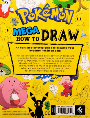 Pokémon: Mega How to Draw: An official drawing adventure! Perfect for arty kids who are fans of the game and TV series - Pokémon [KSIĄŻKA]