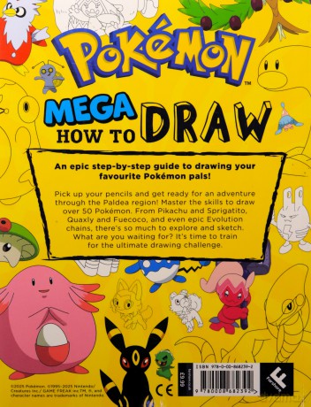 Pokémon: Mega How to Draw: An official drawing adventure! Perfect for arty kids who are fans of the game and TV series - Pokémon [KSIĄŻKA]