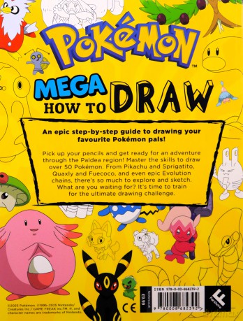 Pokémon: Mega How to Draw: An official drawing adventure! Perfect for arty kids who are fans of the game and TV series - Pokémon [KSIĄŻKA]