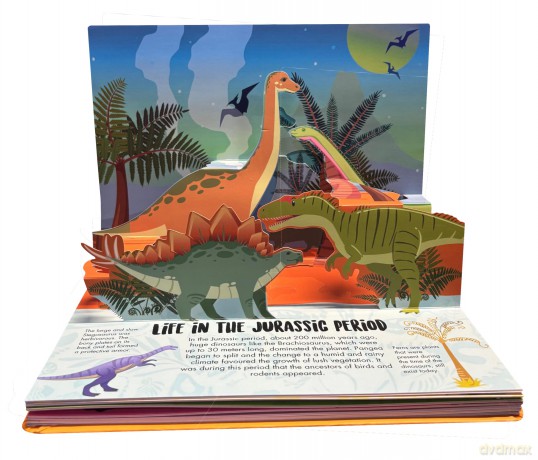 Pop Up Dinosaurs Book for Kids: Explore Jurassic World - Om Books Editorial Team [KSIĄŻKA]