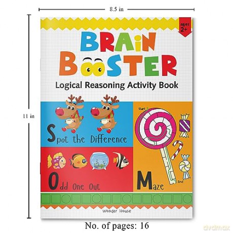 Preschool Activity Book: Brain Booster - Logical Reasoning Activity Book For Kids [KSIĄŻKA]