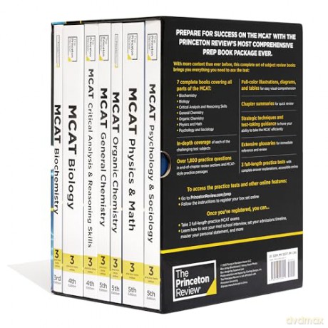 Princeton Review MCAT Subject Review Complete Box Set, 5th Edition: 7 Complete Books + 3 Online Practice Tests [KSIĄŻKA]
