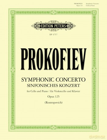 Prokofiev's Symphonic Concerto for Cello and Piano Op. 125 (EP4757) - Sergei Prokofiev [KSIĄŻKA]