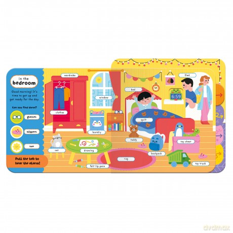 Pull-Tab Sound Book - Around the House! | Interactive Noisy First Words Book for Kids | Everyday Object Sounds on Every Page: My first sound book [KSIĄŻKA]