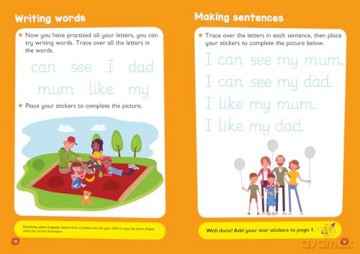 Ready for school: writing Sticker Book Ages 4-5 (Easy Learning) - Collins Easy Learning [KSIĄŻKA]