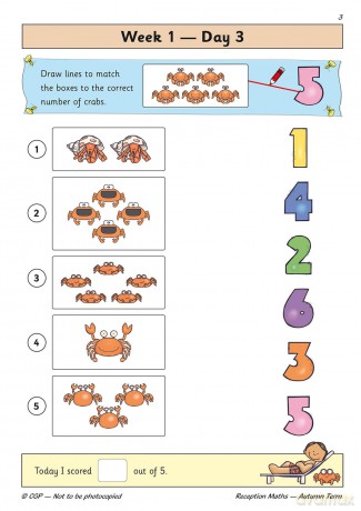 Reception Maths Daily Practice Book: Autumn Term (CGP Reception Daily Workbooks) - CGP Books [KSIĄŻKA]