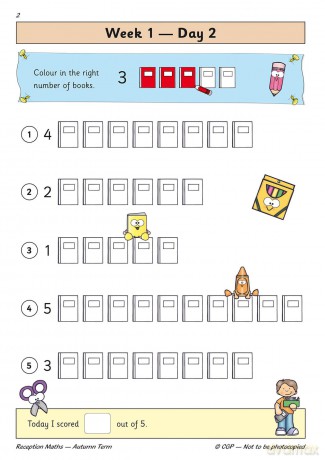 Reception Maths Daily Practice Book: Autumn Term (CGP Reception Daily Workbooks) - CGP Books [KSIĄŻKA]