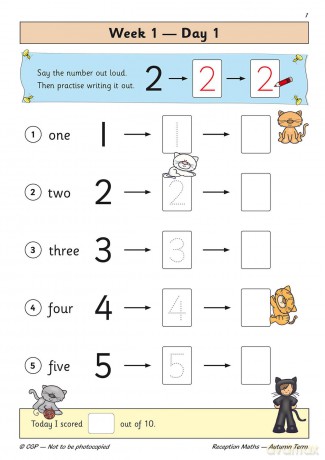 Reception Maths Daily Practice Book: Autumn Term (CGP Reception Daily Workbooks) - CGP Books [KSIĄŻKA]