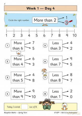 Reception Maths Daily Practice Book: Spring Term (CGP Reception Daily Workbooks) - CGP Books [KSIĄŻKA]