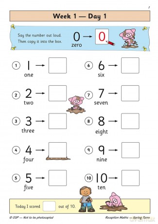 Reception Maths Daily Practice Book: Spring Term (CGP Reception Daily Workbooks) - CGP Books [KSIĄŻKA]