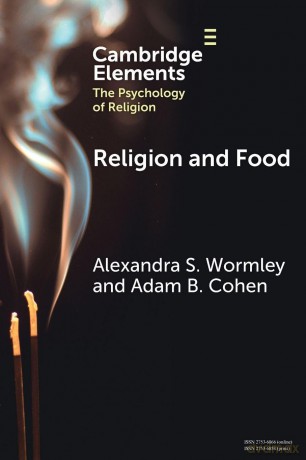 Religion and Food (Elements in the Psychology of Religion) - Wormley [KSIĄŻKA]