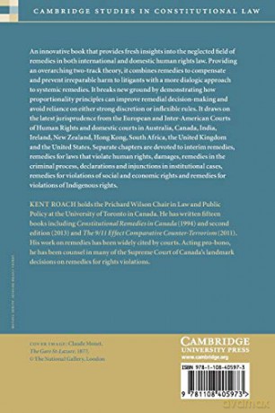 Remedies for Human Rights Violations: A Two-Track Approach to Supra-national and National Law: 27 (Cambridge Studies in Constitutional Law, Series Number 27) - Kent Roach [KSIĄŻKA]