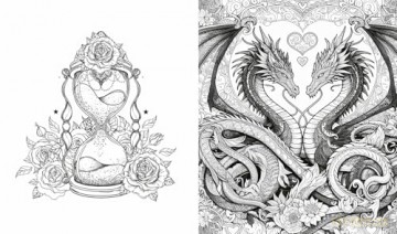 Romantasy Colouring Book: Packed with fantasy and romance illustrations. Perfect for teen, YA, and New Adult! - Farshore [KSIĄŻKA]