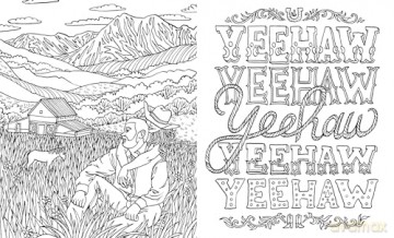 Saddle Up!: Color Your Way Through the Wild West - Anna Tromop [KSIĄŻKA]